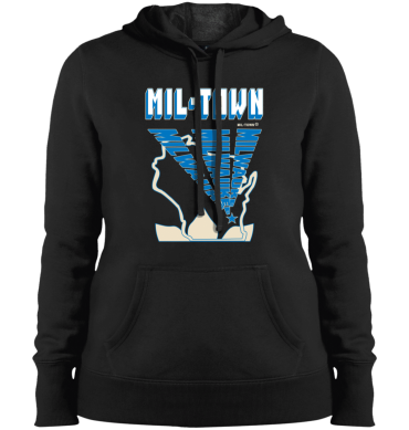 MIL-TOWN Milwaukee Wisconsin Text Rays 03- Hoodie Women