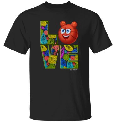 Love Basketball Cute Lady Basketball Face Men's T-Shirt