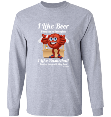 I like Beer I like Basketball Men's T-Shirt Long Sleeve