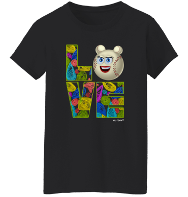 Love Baseball Face Women’s T-Shirt