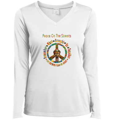 Peace Symbol -  Remember What Brought Us Together Ladies’ Long Sleeve Performance V-Neck Tee