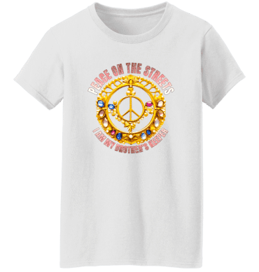 Peace Symbol -  I'm My Brother's Keeper Ladies' 5.3 oz. T-Shirt