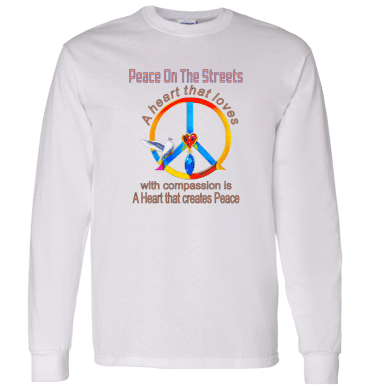 Peace Heart -  A Heart That Loves Mens' Long SL T-Shirt