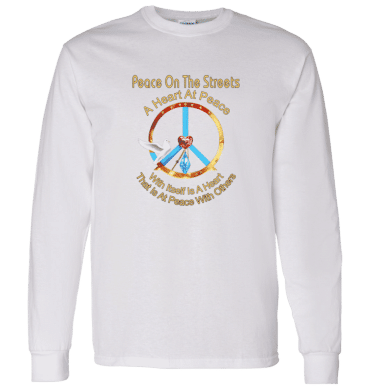 Peace Heart -  A Heart At Peace Mens' Long SL T-Shirt