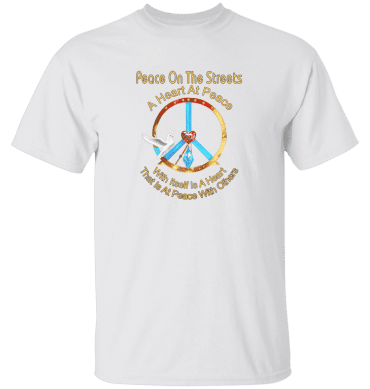 Peace Heart -  A Heart At Peace Mens' T-Shirt