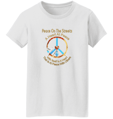 Peace Heart -  A Heart At Peace Ladies' T-Shirt