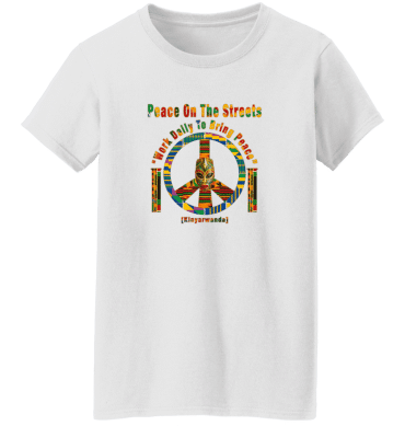 Peace Symbol -  Work Daily To Bring Peace Ladies' T-Shirt