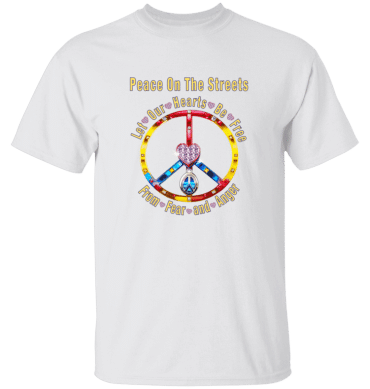 Peace Heart -  Let Our Hearts Be Free Youth T-Shirt