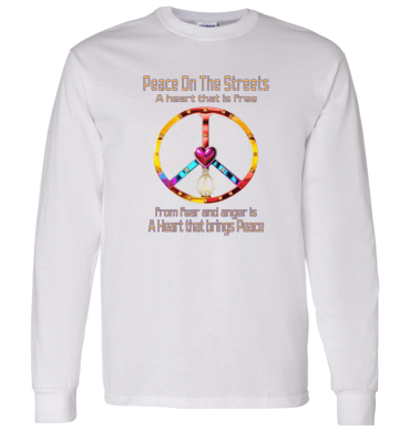 Peace Heart-A Heart That Is Free  Mens' Long SL  T-Shirt