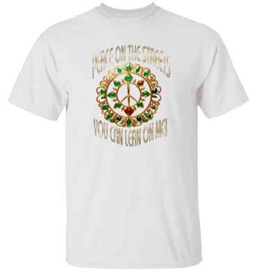 Peace Symbol -  You Can Lean On Me Mens' T-Shirt
