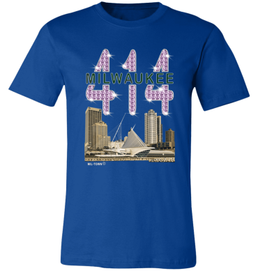 414 Milwaukee Skyline T-Shirt w/Diamond Effects Unisex