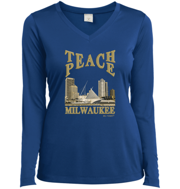 Teach Peace T-Shirt Women V-Neck