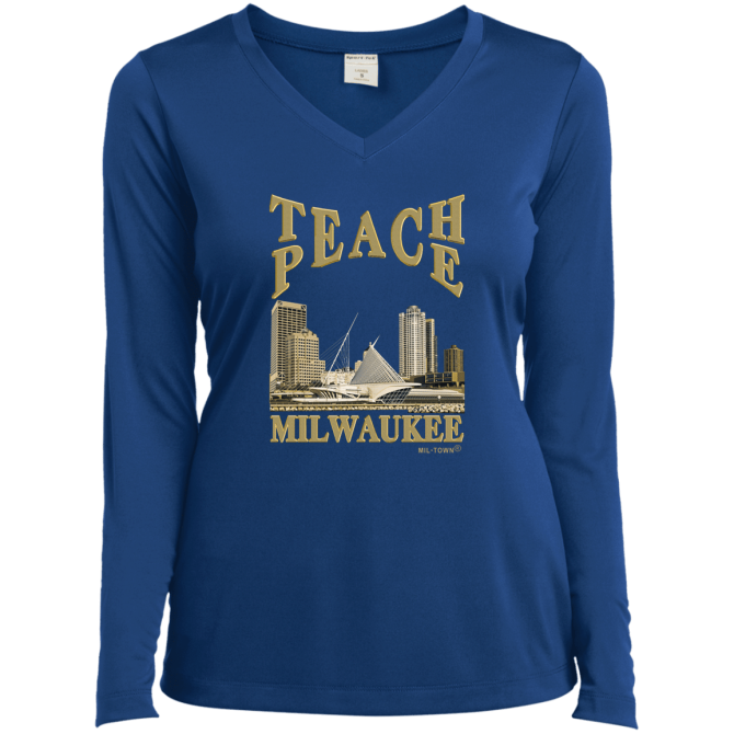 Teach Peace T-Shirt Women V-Neck