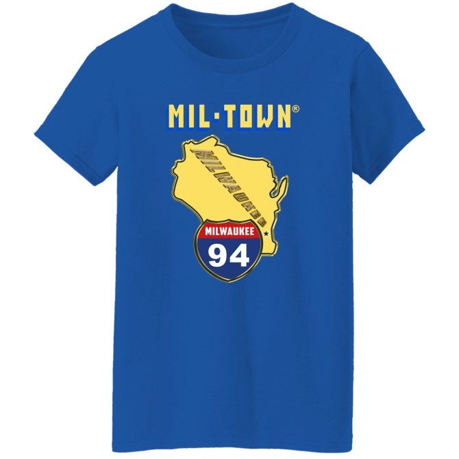 Milwaukee Wisconsin Women T-Shirt Wisconsin I43 State Map