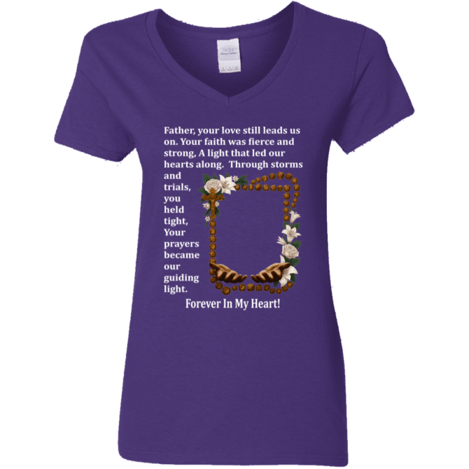 Father your love still leads us - Women's V-Neck T-Shirt - Image 3