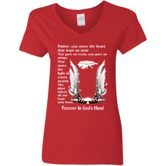 Father you were the heart that keep us near - Women's V-Neck T-Shirt - Image 4