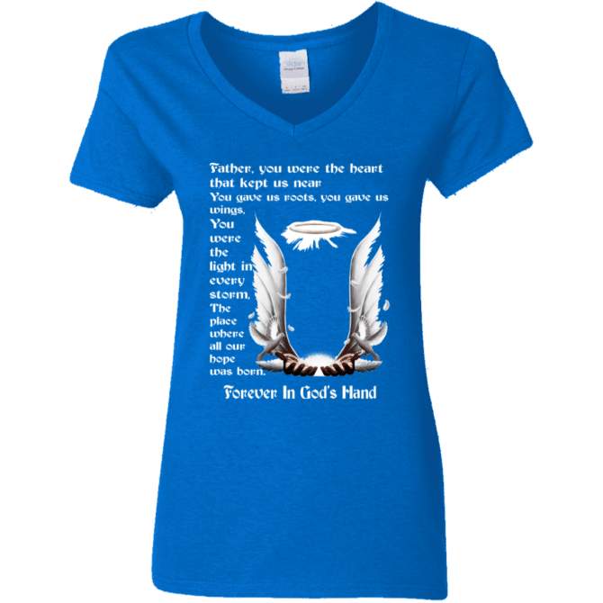 Father you were the heart that keep us near - Women's V-Neck T-Shirt - Image 5