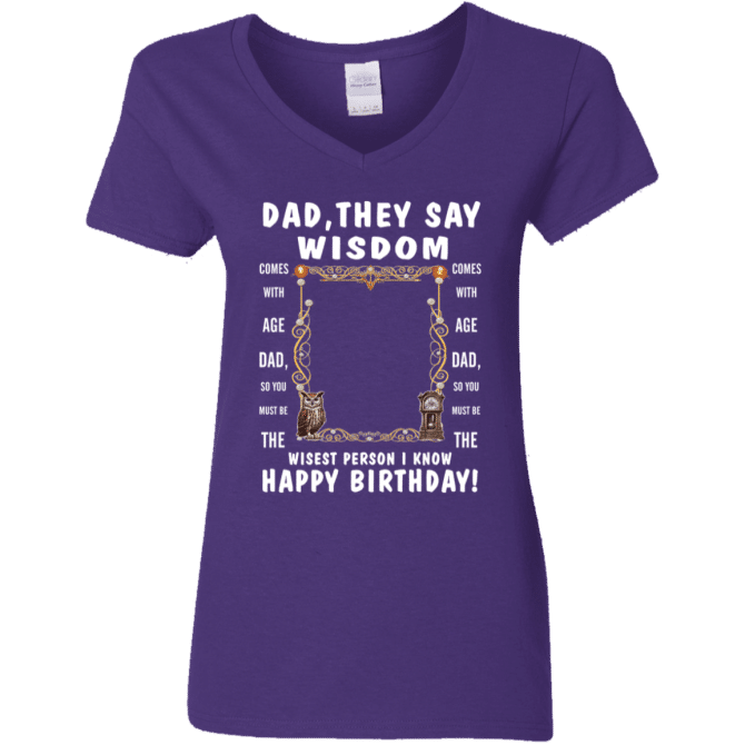 Dad's Wisdom - Women's V-Neck T-Shirt - Image 3