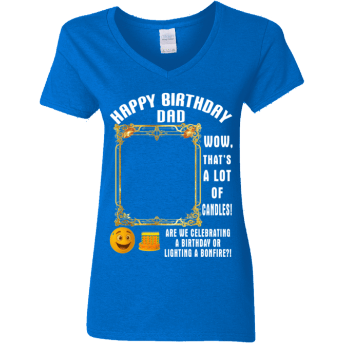 That's A Lot Of Candles-Ladies'  V-Neck - Image 5