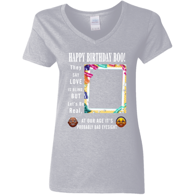 Happ Birthday Boo - Ladies'  V-Neck - Image 6
