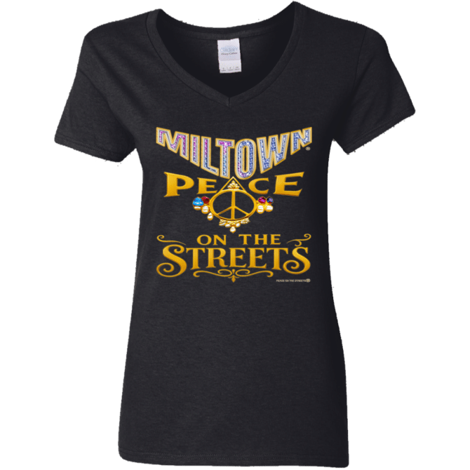 Miltown Peace On The Streets  -  Ladies'  V-Neck - Image 2