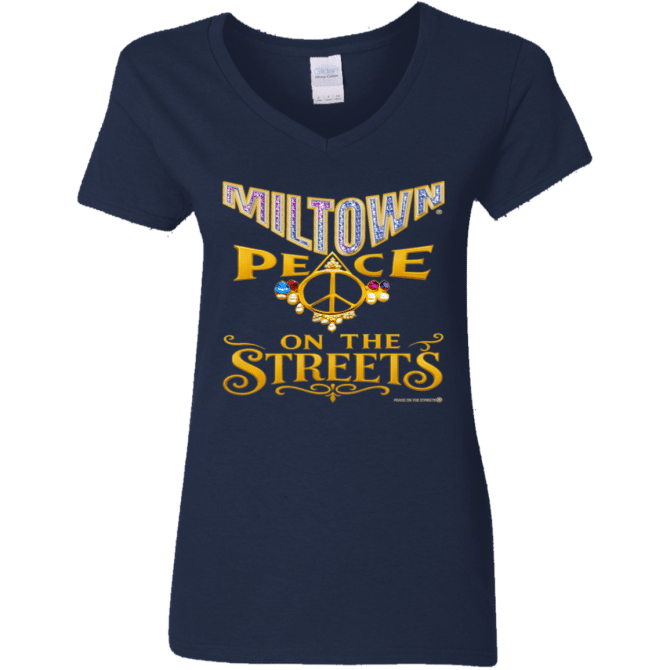 Miltown Peace On The Streets  -  Ladies'  V-Neck - Image 3