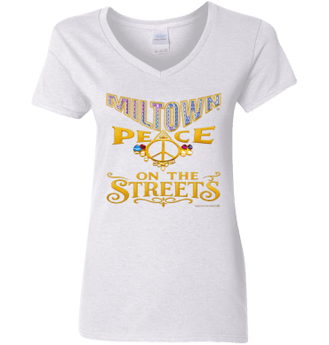 Miltown Peace On The Streets  -  Ladies'  V-Neck