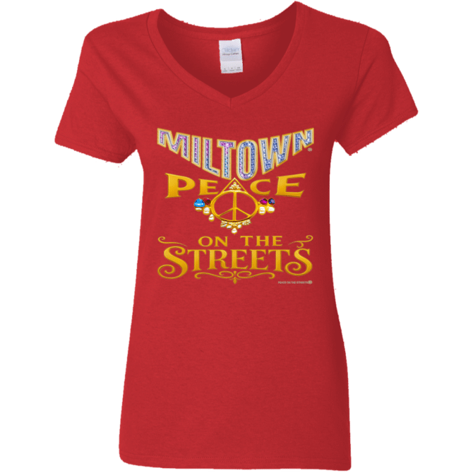 Miltown Peace On The Streets  -  Ladies'  V-Neck - Image 5