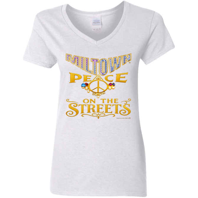 Miltown Peace On The Streets  -  Ladies'  V-Neck