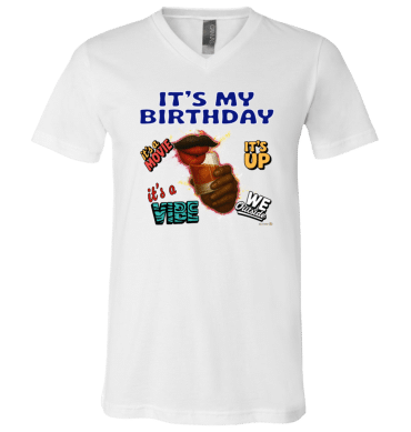 It's My Birthday Male Design - Unisex SS V-Neck T-Shirt