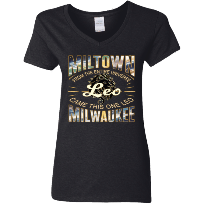 Leo Miltown Universe - Ladies'  V-Neck - Image 2