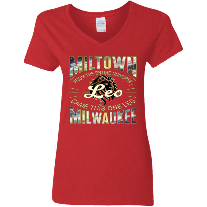 Leo Miltown Universe - Ladies'  V-Neck - Image 5