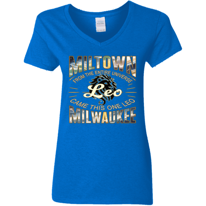 Leo Miltown Universe - Ladies'  V-Neck - Image 6