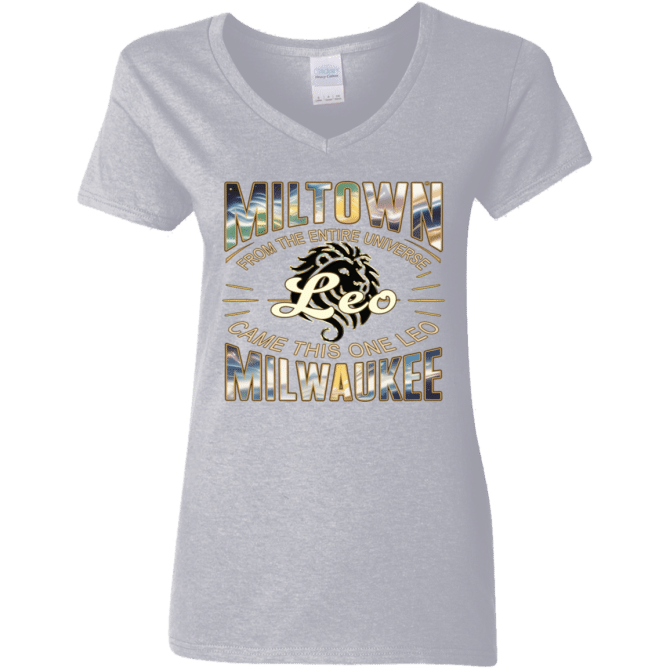 Leo Miltown Universe - Ladies'  V-Neck - Image 7