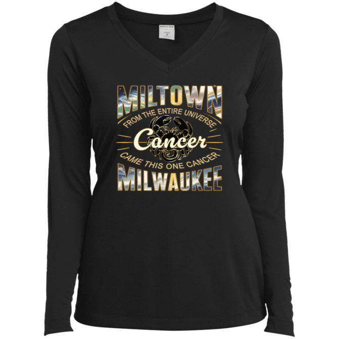 Cancer Miltown Universe - Ladies LgSl V-Neck - Image 2