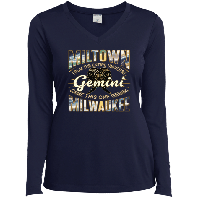 Gemini Miltown Universe - Ladies LgSl V-Neck - Image 3