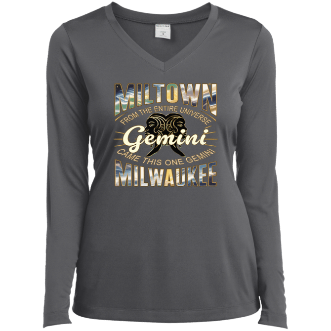 Gemini Miltown Universe - Ladies LgSl V-Neck - Image 5