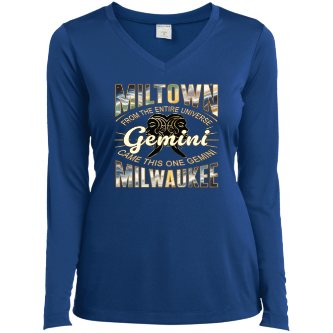 Gemini Miltown Universe - Ladies LgSl V-Neck - Image 6