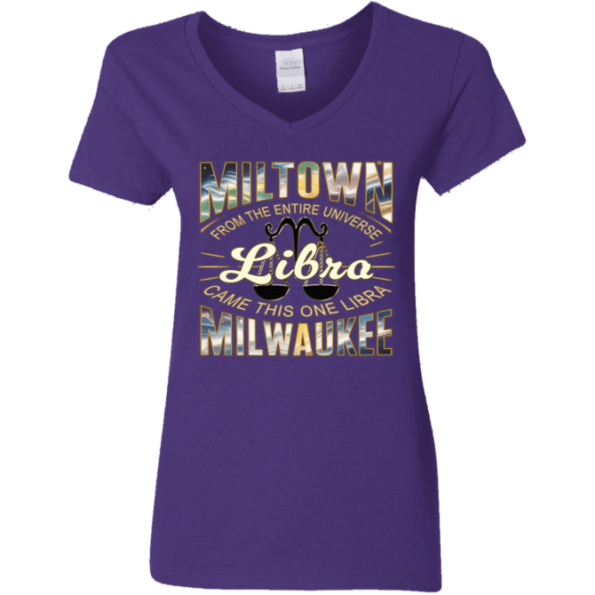 Libra Miltown Universe - Ladies'  V-Neck - Image 4