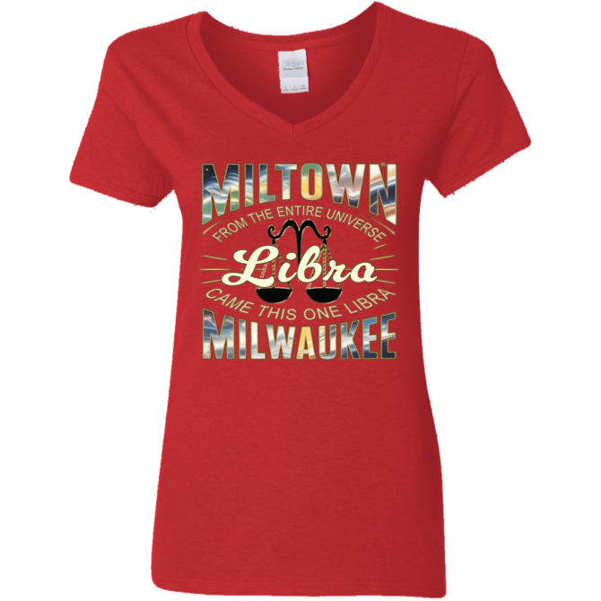 Libra Miltown Universe - Ladies'  V-Neck - Image 5