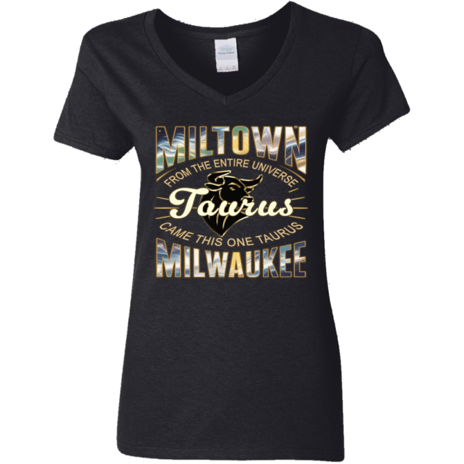 Taurus Miltown Universe - Ladies'  V-Neck - Image 2