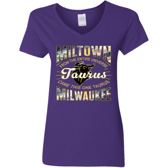Taurus Miltown Universe - Ladies'  V-Neck - Image 4