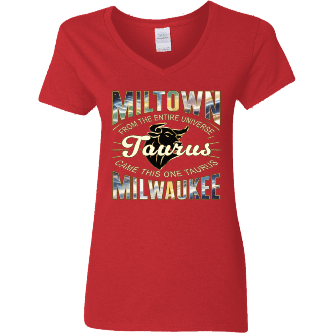 Taurus Miltown Universe - Ladies'  V-Neck - Image 5