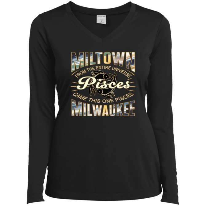 Pisces Miltown Universe - Ladies LgSl V-Neck - Image 2