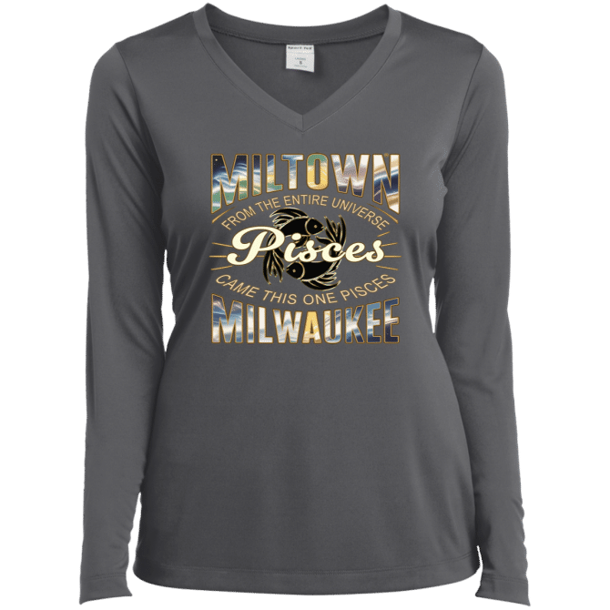 Pisces Miltown Universe - Ladies LgSl V-Neck - Image 5