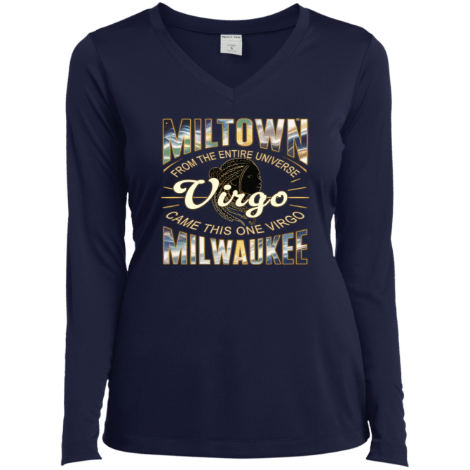 Virgo Miltown Universe - Ladies LgSl V-Neck - Image 3