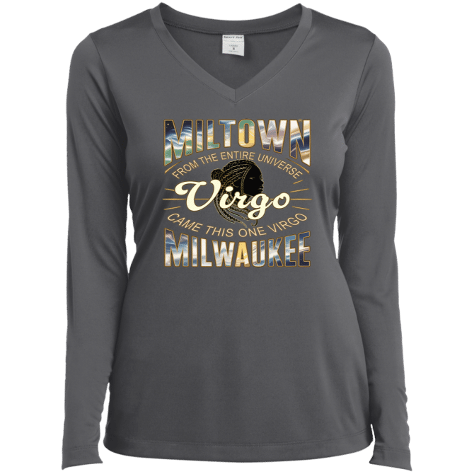 Virgo Miltown Universe - Ladies LgSl V-Neck - Image 5