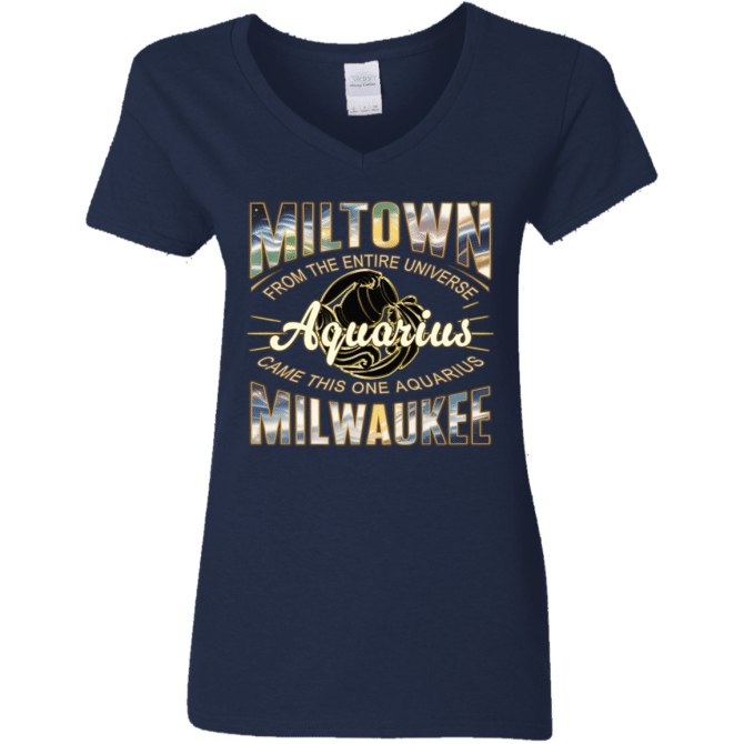 Aquarius Miltown Universe - Ladies'  V-Neck - Image 3