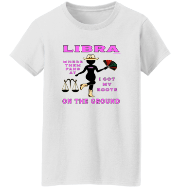 Libra Boots On The Ground - Ladies'  T-Shirt