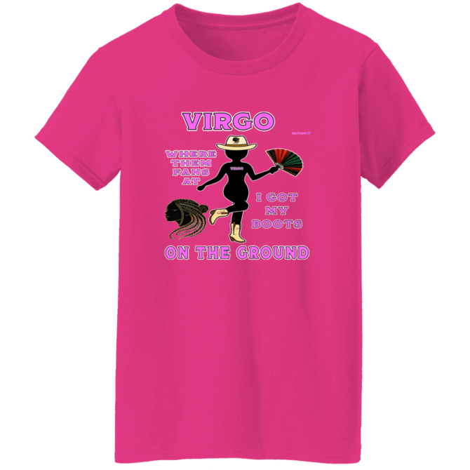 Virgo Boots On The Ground - Ladies'  T-Shirt - Image 3